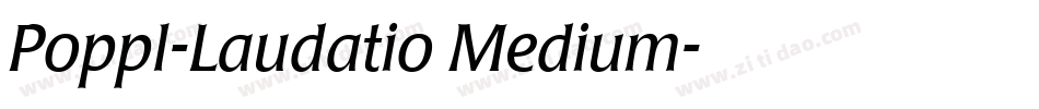 Poppl-Laudatio Medium字体转换